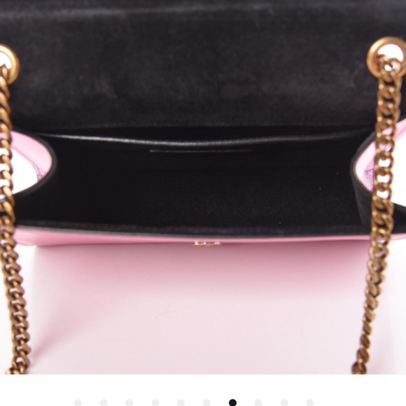 Saint Laurent Metallic Calfskin Small Classic Monogram Kate Tassel Satchel Pink - Picture 5 of 6